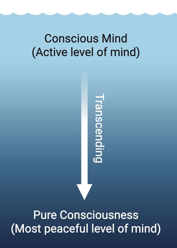 This is the image of an ocean used as a metaphor for different levels of consciousness during Transcendental Meditation.